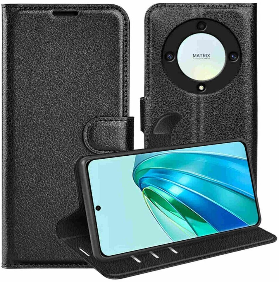 Wigento Für Honor Magic 5 Lite Handy Tasche Wallet Premium Schutz Hülle  Case Cover Etuis Zubehör Schwarz ab 6,45 €
