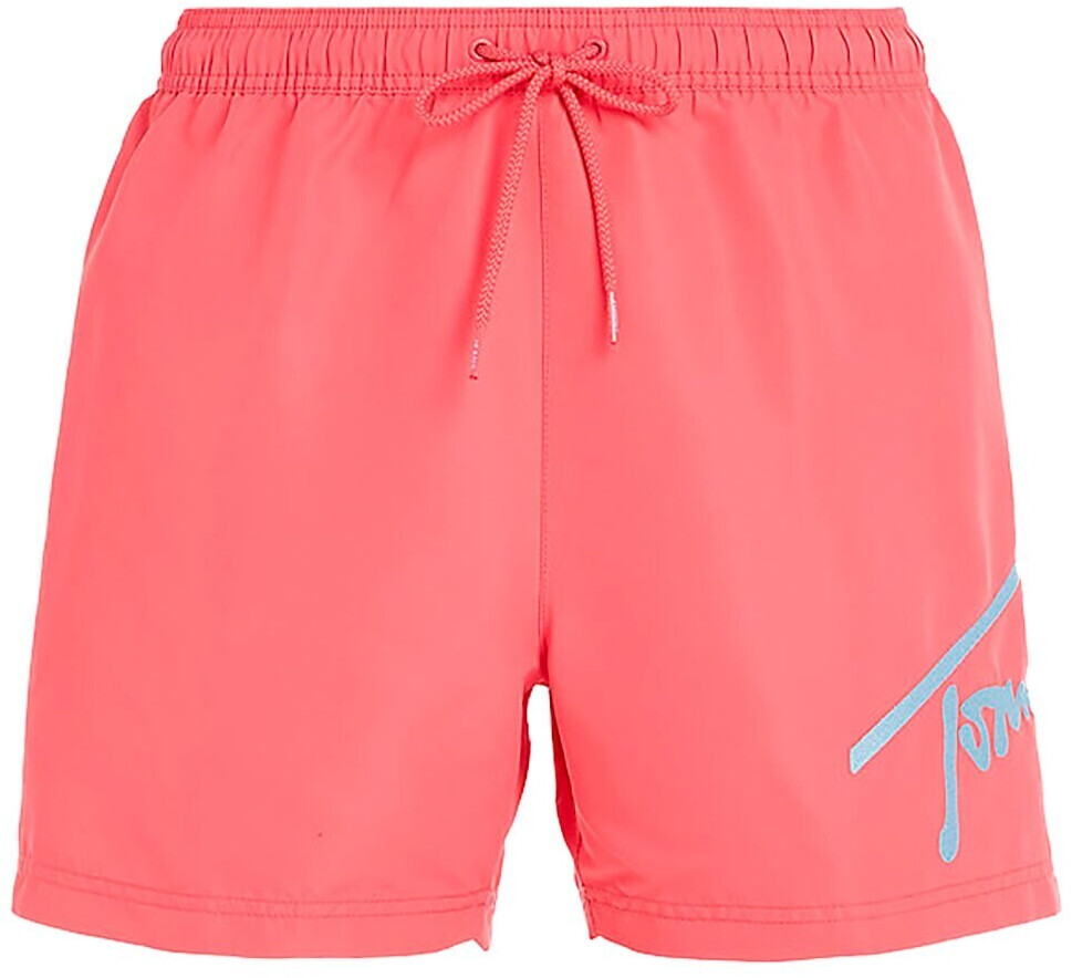 Tommy Hilfiger Signature Logo Mid Length Swim Shorts (UM0UM02862) laser pink