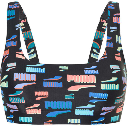 Puma Printed Scoop Neck Bikini Top (701221723-001) black