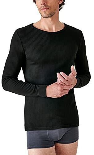 Damart T-Shirt homme côte Richelieu col rond Thermolactyl noir