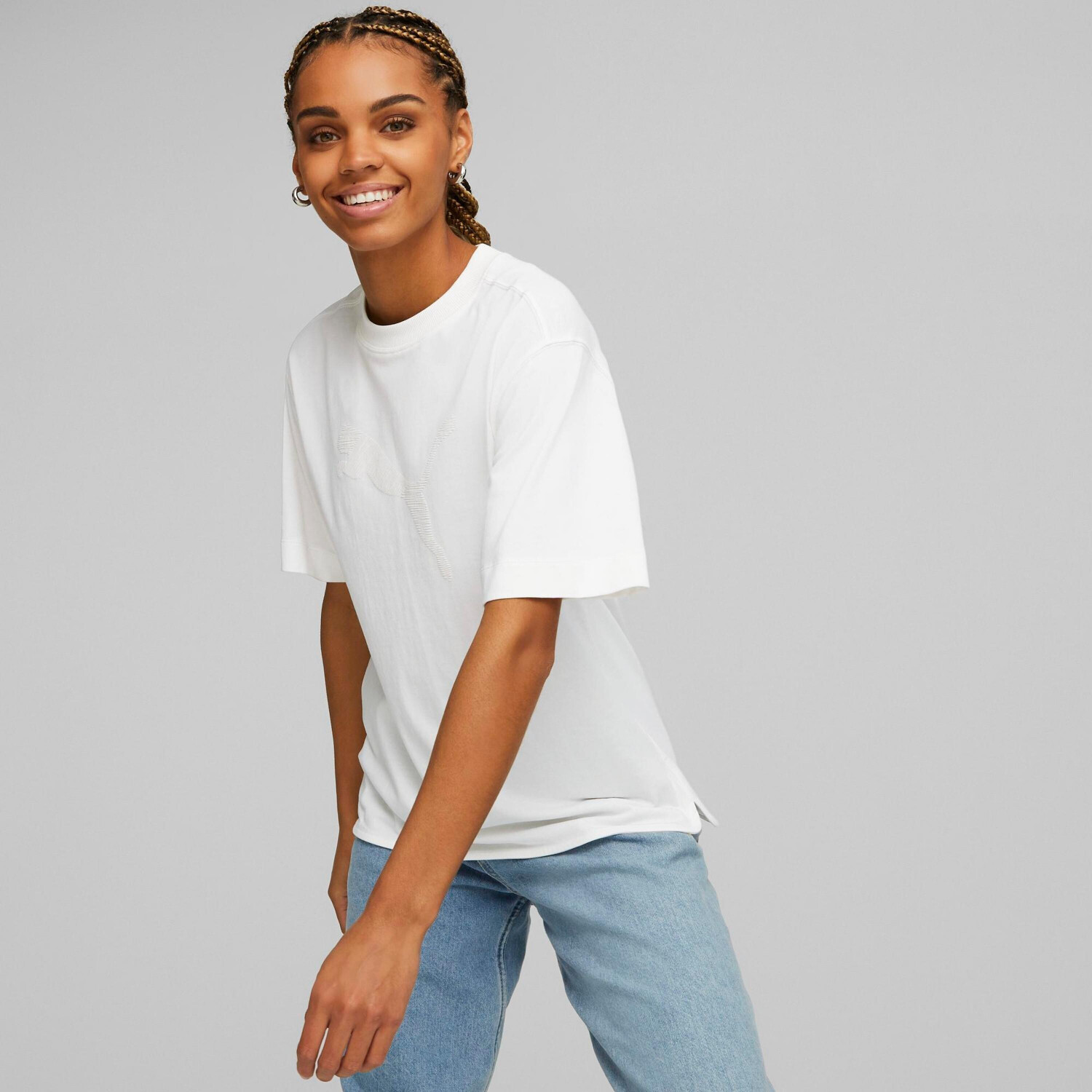 Puma t shirt damen weiß discount