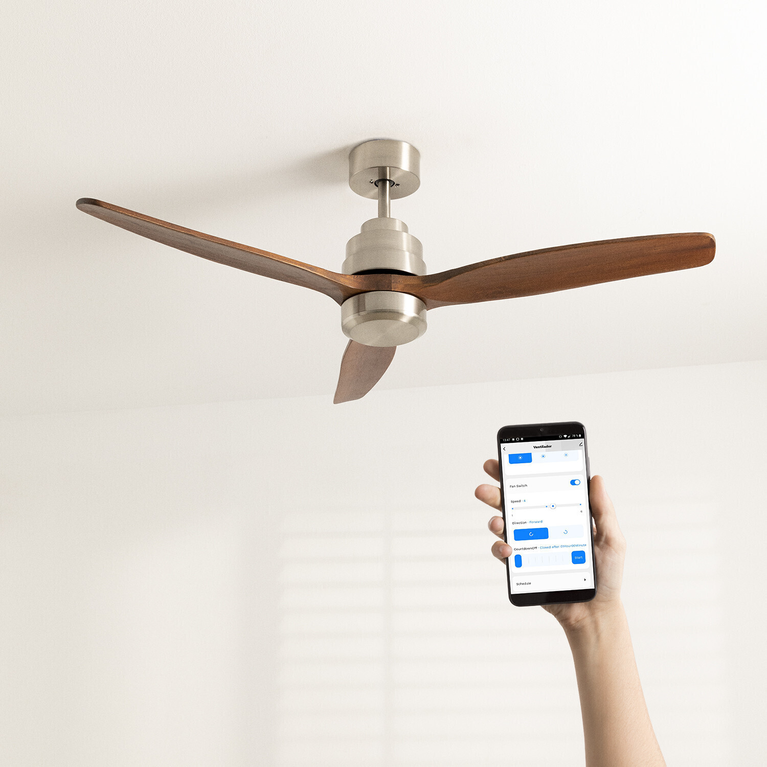 CREATE WINDSTYLANCE DC nickel & bois foncé Wi-Fi