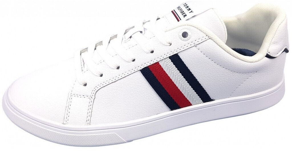Tommy Hilfiger Corporate Leather Cup Stripes FM0FM04732 white ab 