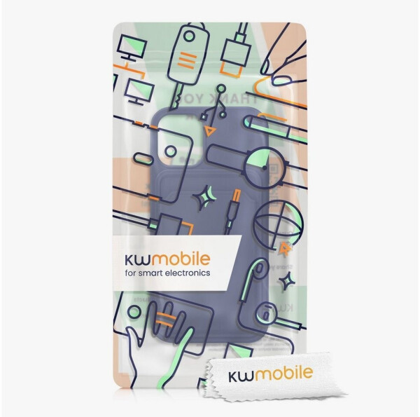 kwmobile Hülle kompatibel mit Apple iPhone 12 Mini - Handyhülle mit Fach für Karten - Handy Cover Case in Dunkelblau, Bild 7