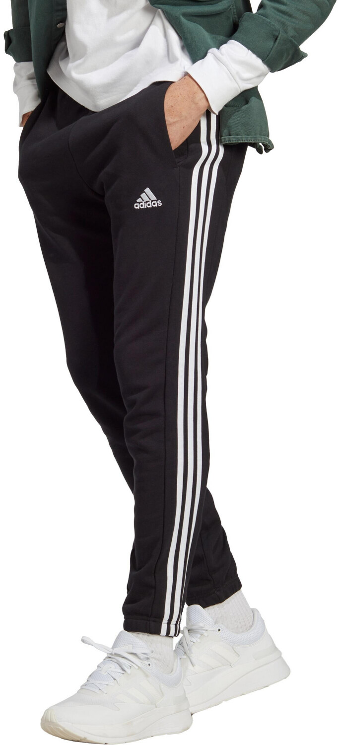 Black and white adidas tracksuit bottoms clearance
