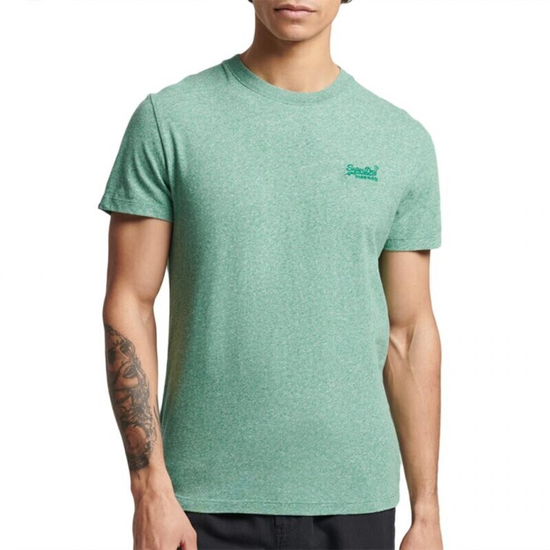 NEW Superdry Vintage Authentic Embossed T-Shirt Cloverfield Green