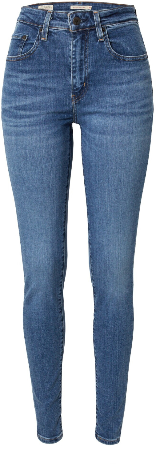 Levi's 721 High Rise Skinny medium indigo worn in