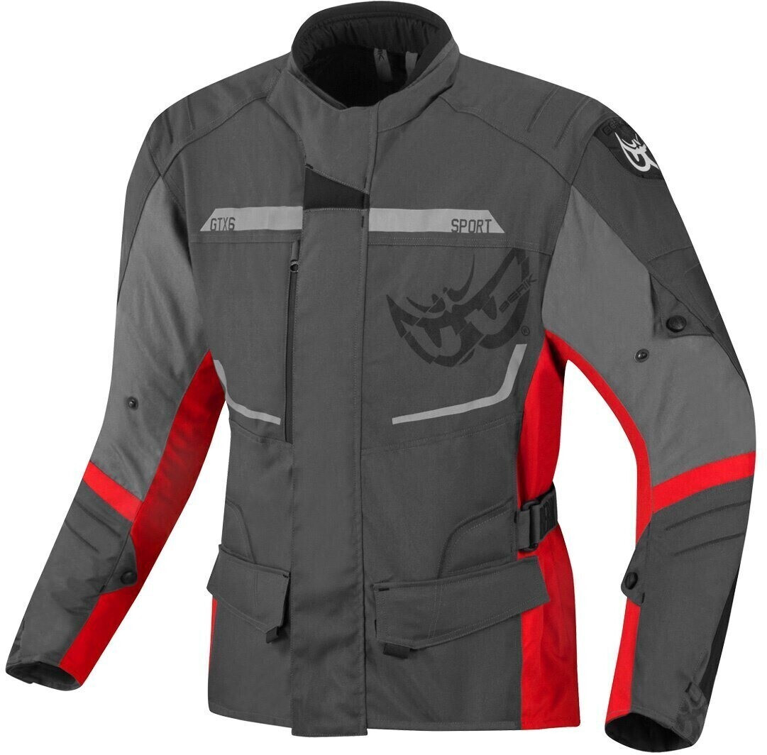 Berik Tourer Waterproof Motorcycle Textile Jacket grey/red