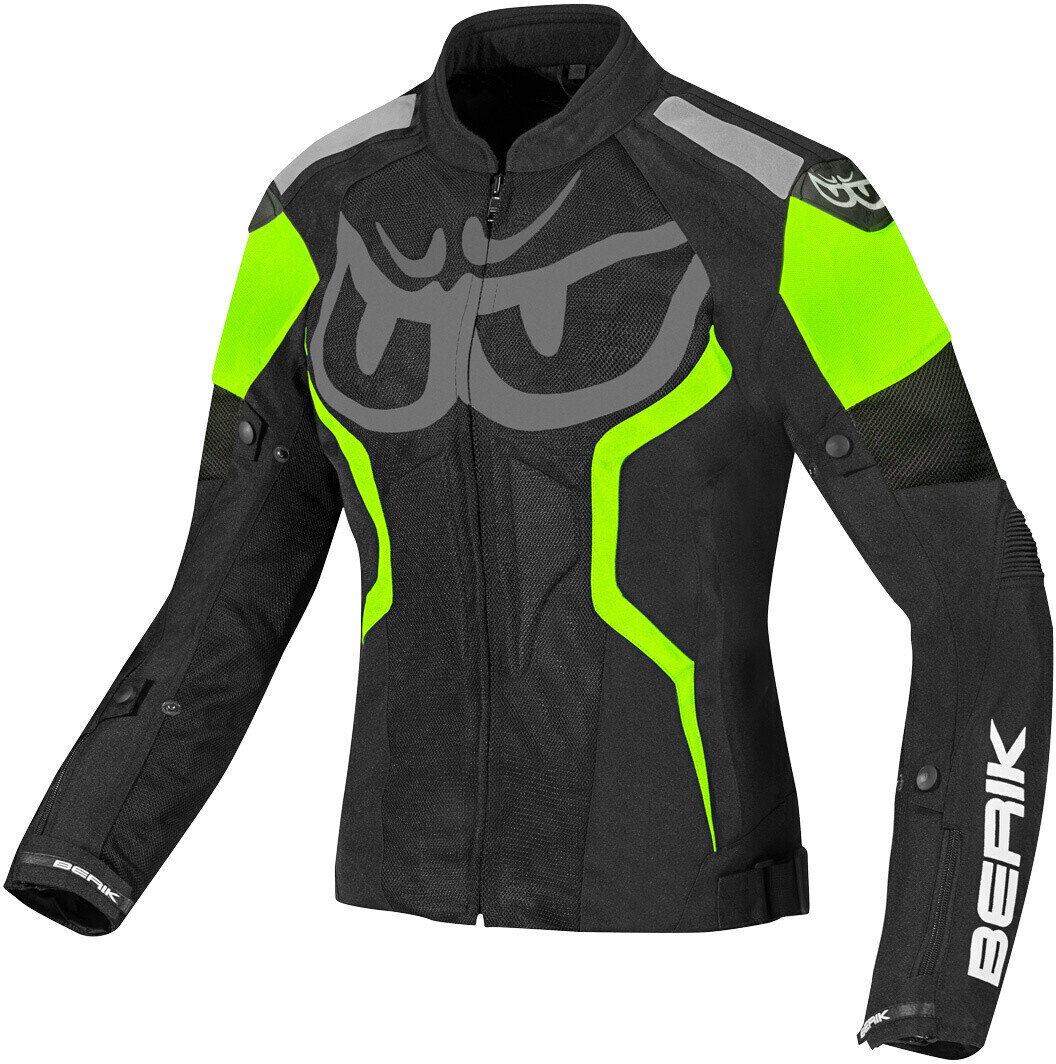 Berik Imola Air Ladies Motorcycle Textile Jacket black/white/green
