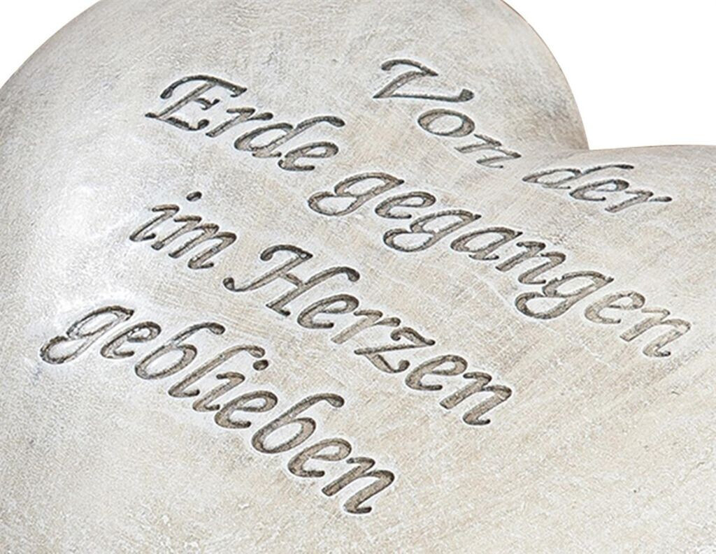 dekojohnson Grabschmuck Grabherz mit Spruch Von der Erde gegangen im