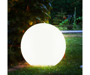 ETC Shop LED Solarkugel 30cm weiß silber, 4x led warmweiß, DxH 30x66,5cm  (116358_double) ab 19,90 €