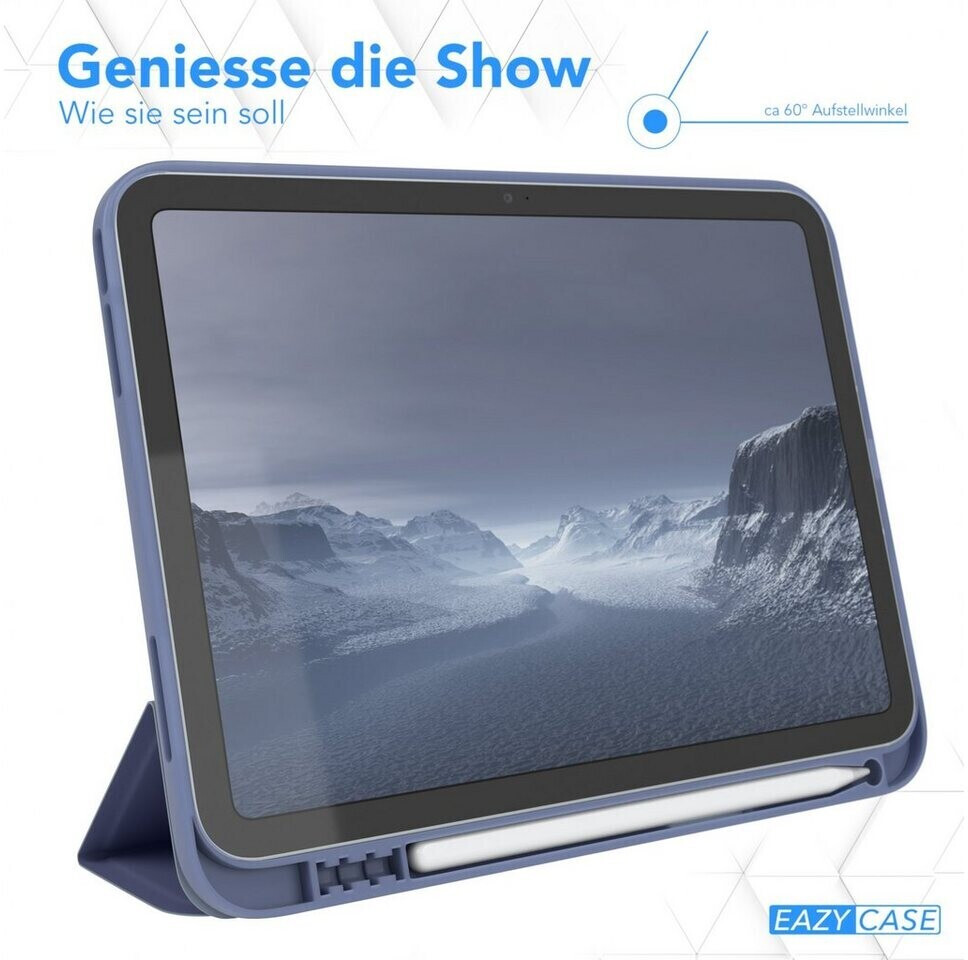 Coque De Protection EAZY CASE Pour IPad 10,2 2019/2020/2021 - Étui Flip Similicuir, Support, Fonction Auto On/off - Gris