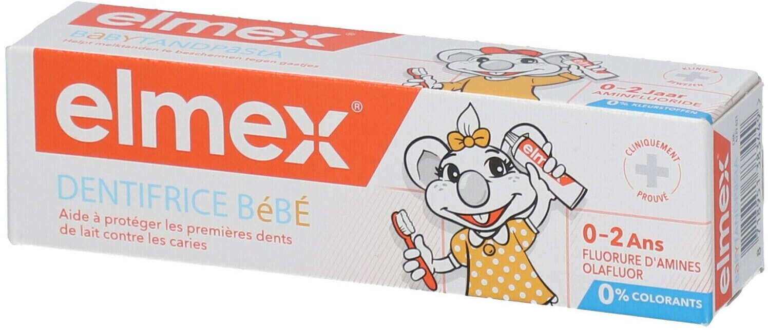 Dentifrice enfant ELMEX : les 2 tubes de 50 ml à Prix Carrefour