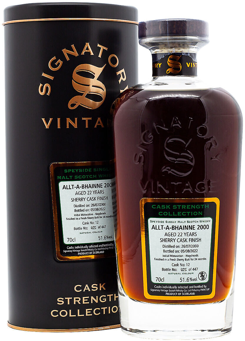 Signatory Vintage Allt-A-Bhainne Aged 22 Years 2000/2022 Speyside ...