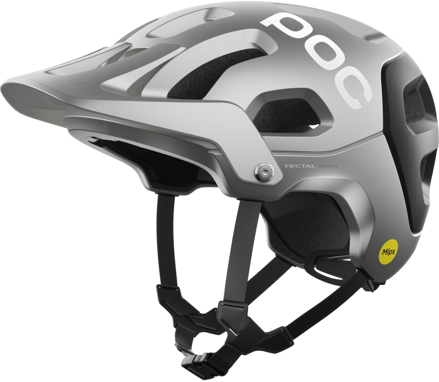 Photos - Bike Helmet ROS POC POC Tectal Race MIPS hydrogen argentite silver/uranium black matt 
