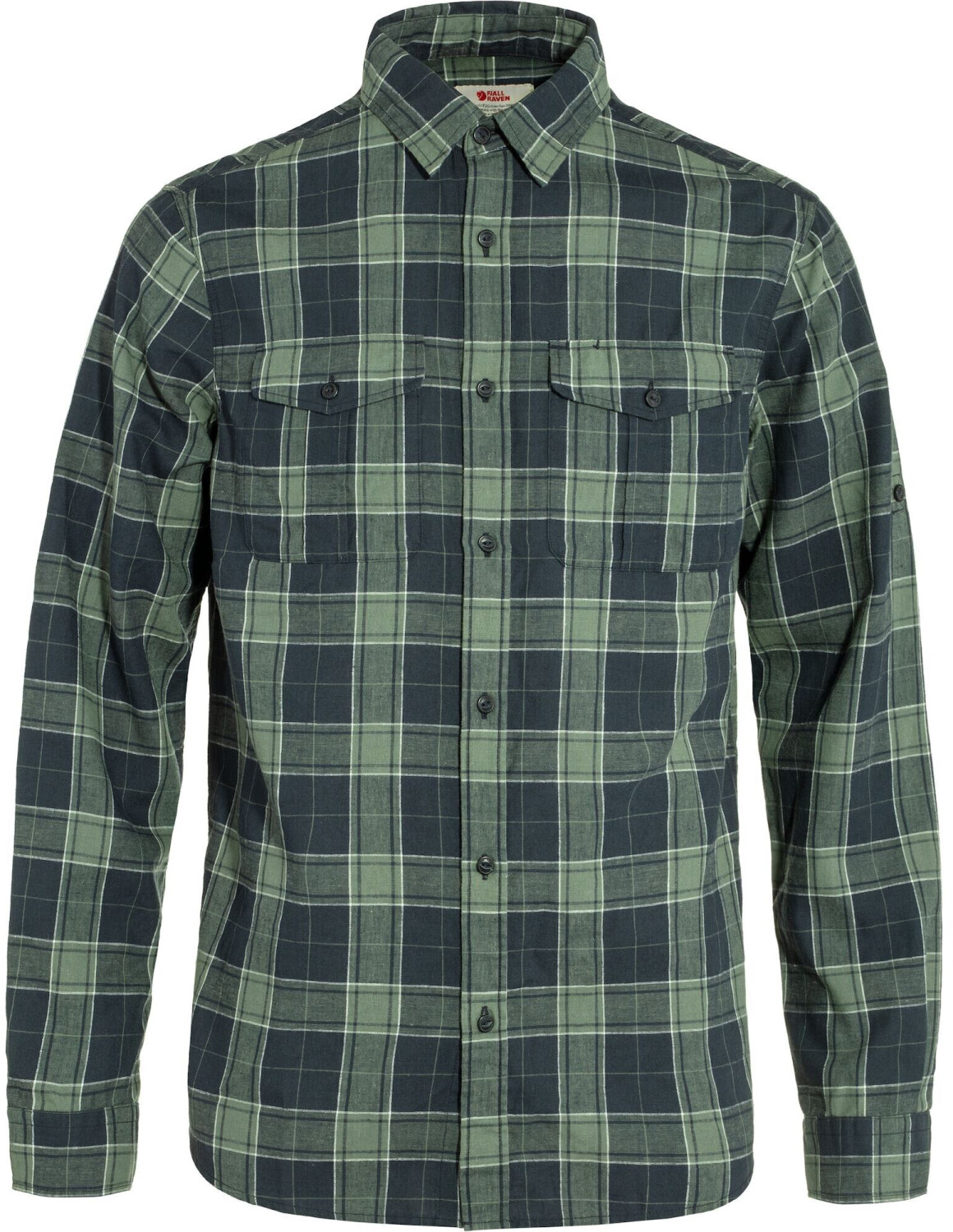 Fjällräven Övik Travel Shirt LS M (87208) dark navy/patina green 