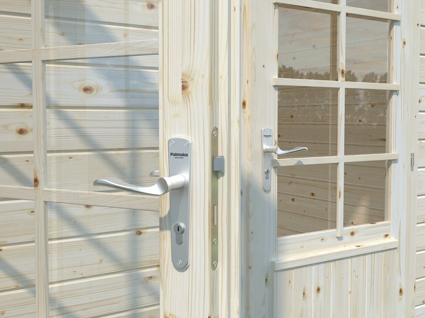 Palmako Ella BxT: 674x340 cm Set 8,7+10,0 m², mit Anbaudach hellbraun ...
