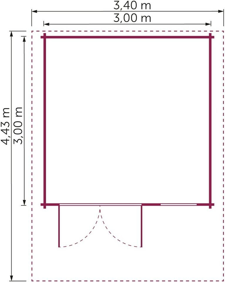Konifera Kallenberg 2 BxT: 340x443 Terrasse, Set bei mit ab cm | € 2.999,99 Vordach und Fußboden Preisvergleich