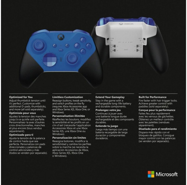 Microsoft Xbox One Elite Wireless Controller Series 2 Core Edition blau, Bild 5