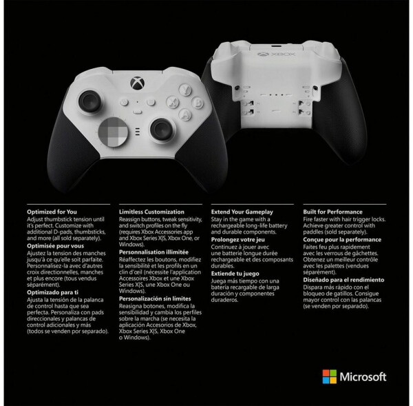 Microsoft Xbox One Elite Wireless Controller Series 2 Core Edition weiß, Bild 11