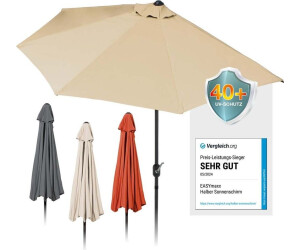 EASYmaxx Sonnenschirm mit UVSchutz halbrund 270x140 cm beige ab 51,99