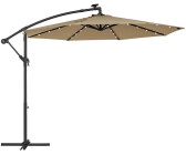 Songmics Sonnenschirm mit LEDSolarBeleuchtung Ø 300 cm mit Ständer ab