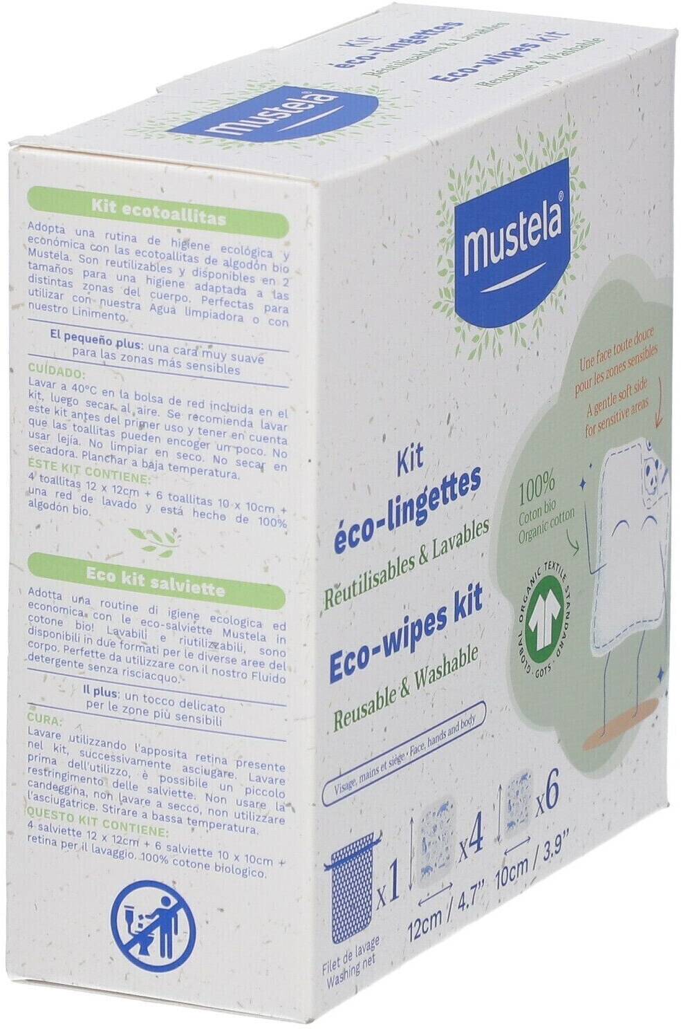 MUSTELA Kit éco-lingettes réutilisables et lavables - Parapharmacie Prado  Mermoz