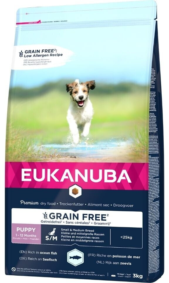 Eukanuba Grain Free Small/Medium Puppy Dry food ocean fish ab € 11,99