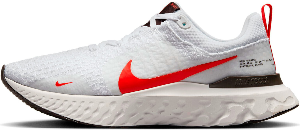 Nike React Infinity Run Flyknit 3 white bright crimson black ab 259 99 Preisvergleich bei idealo.at