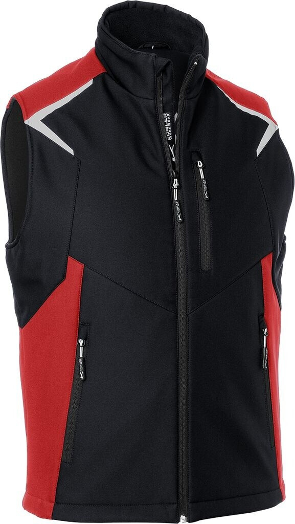 Kübler BODYFORCE Softshell Weste schwarz/mittelrot 7125 5375-9955