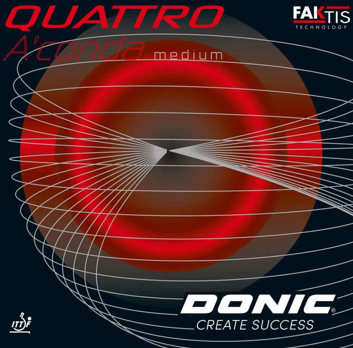 Donic Rubber Quattro Aconda MEDIUM red 2,0 mm