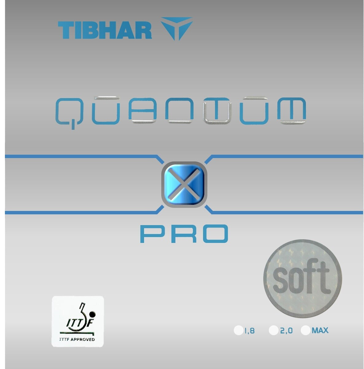 Tibhar Rubber Quantum X Pro Soft blue 2,3 mm