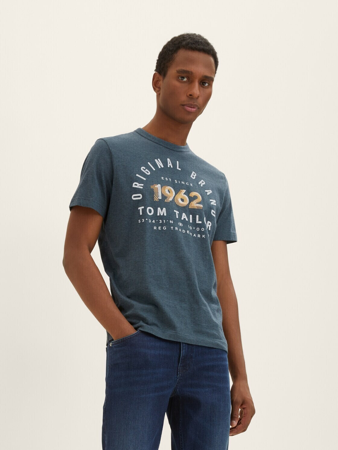 Tom mit 15,99 blau T-Shirt Print bei Preisvergleich | (1035549) € ab Tailor