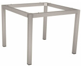4er-Set Tischbein HWC-H34, für Schreibtisch Esstischfuß Tischgestell,  klappbar 72cm ~ Edelstahl-Optik von Heute-Wohnen