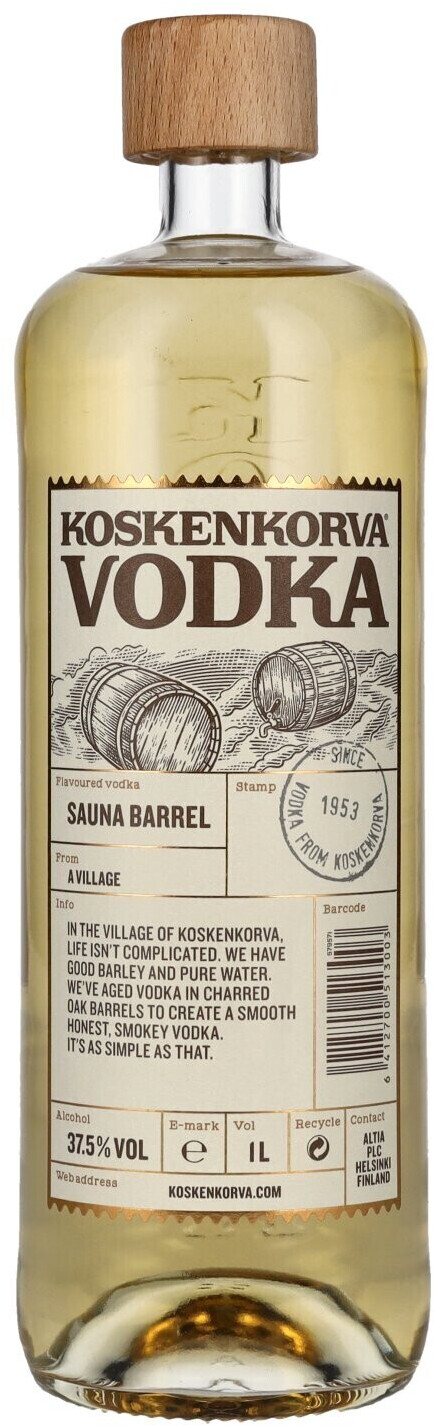 Koskenkorva Sauna Barrel Vodka 1L 37,5%