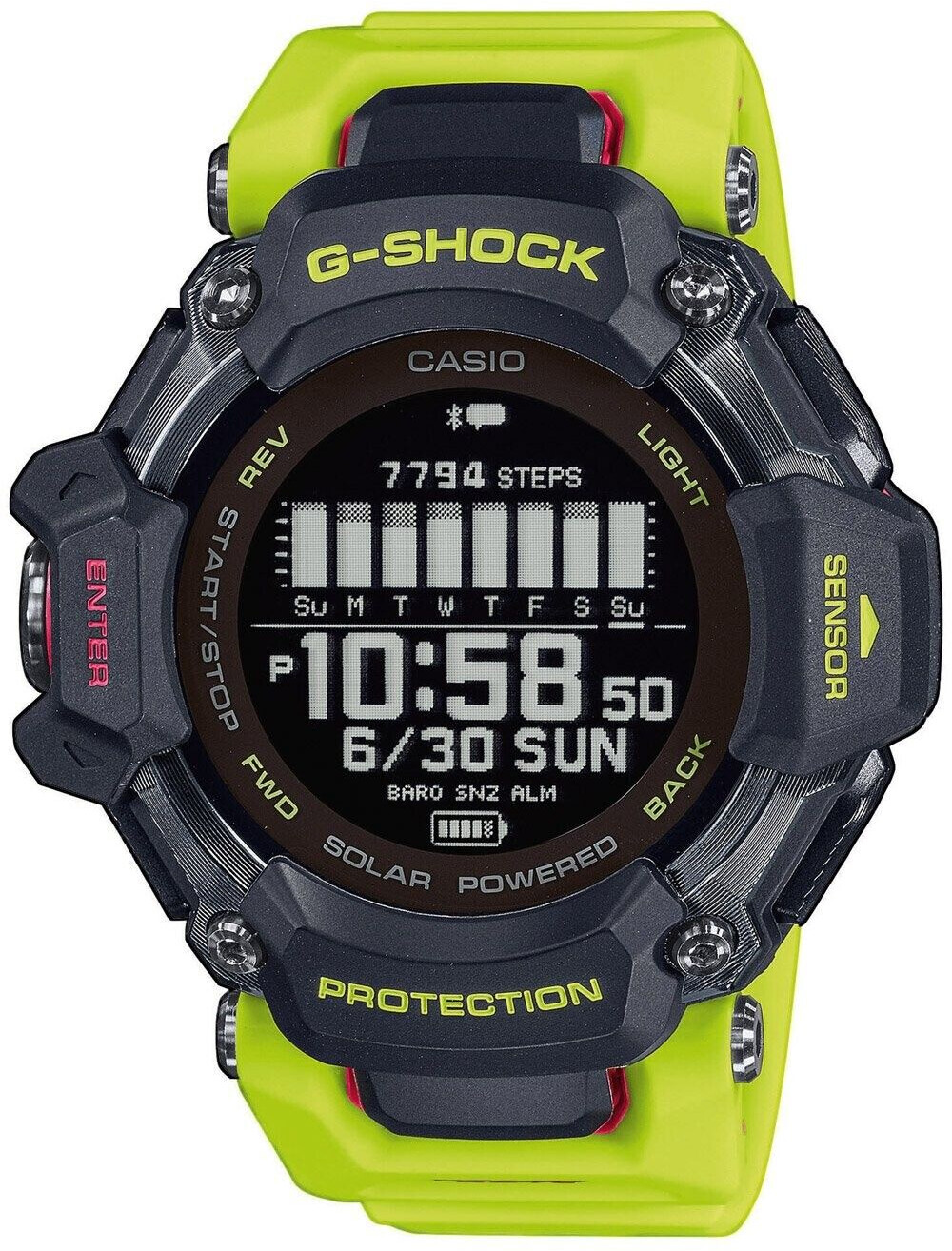 Photos - Smartwatches Casio G-SHOCK G-Shock G-Squad GBD-H2000-1A9ER 