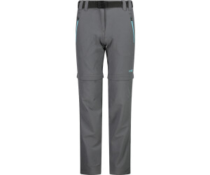 CMP Girl\'s Zip-Off Trousers In Stretch Fabric (3T51445) grey/acqua ab 17,95  € | Preisvergleich bei
