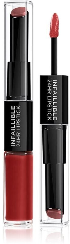 Photos - Lipstick & Lip Gloss LOreal L'Oréal Infaillible 2-Step 24hr Lipstick  502 Red To Stay (5,7 g)