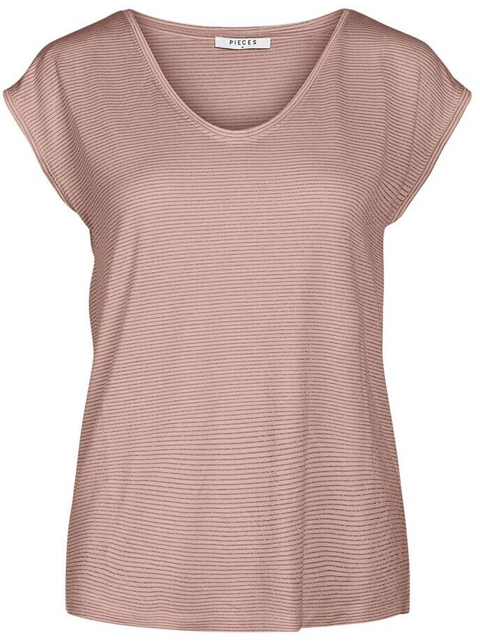 Pieces Billo Short T-Shirt | (17078572) ab rosa € 6,50 Stripes bei Sleeve Lurex Preisvergleich