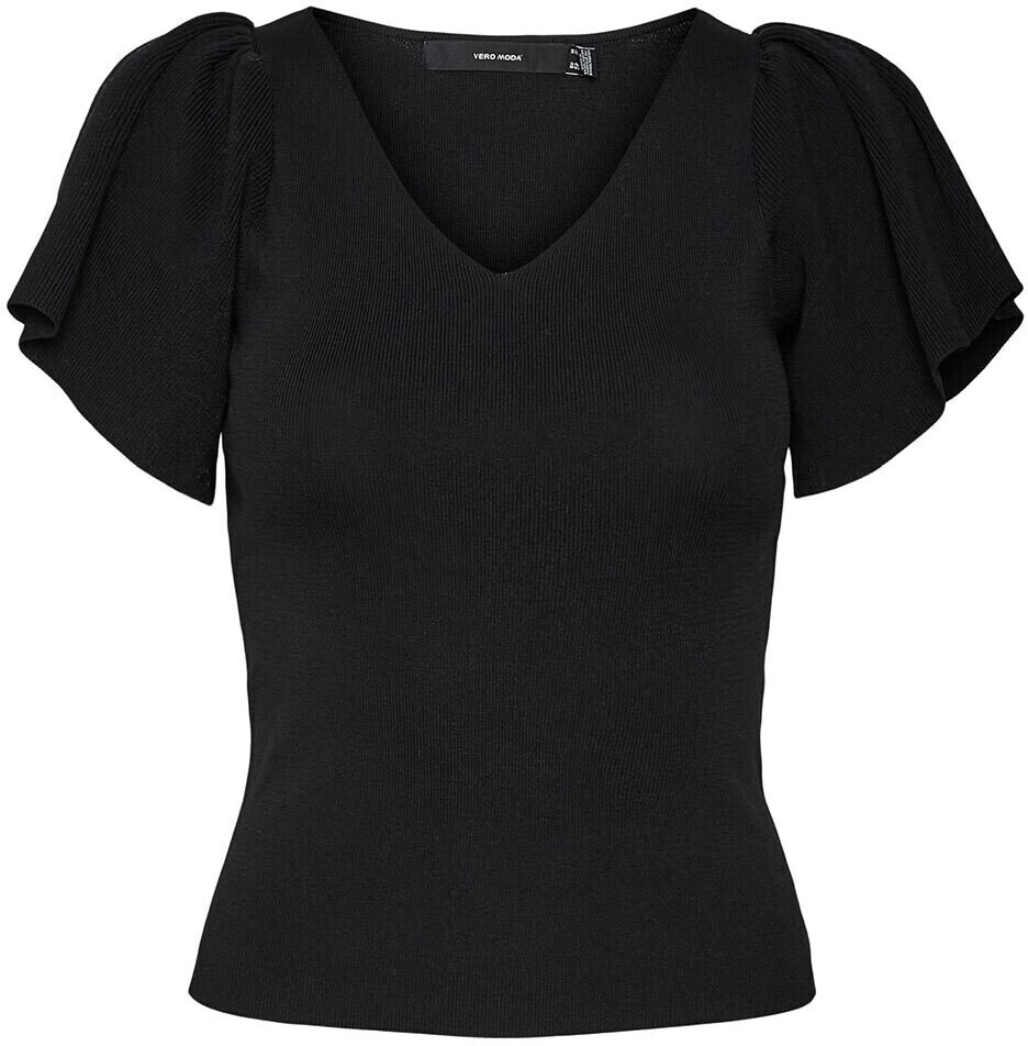 Vero Moda Ginny Short Sleeve V Neck T-Shirt (10278323) black
