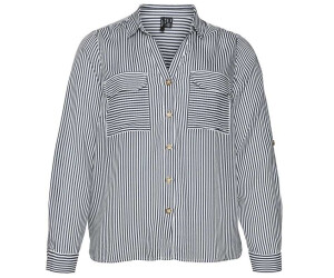 Vero Moda Curve Bumpy New Long Sleeve Shirt (10276694) snow white/stripes  indiaInk ab 17,99 € | Preisvergleich bei