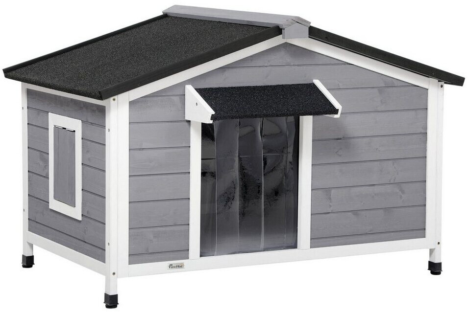 Pawhut Niche chien style cottage sapin gris (D02-143V01GY)