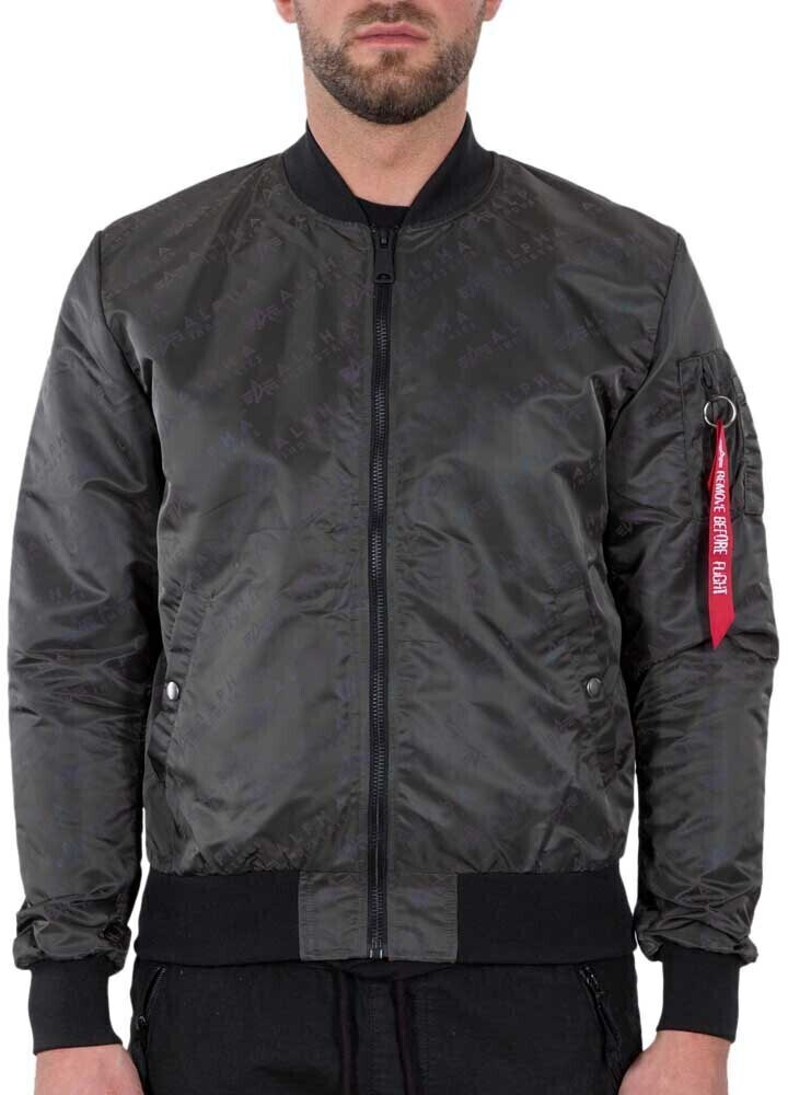 Alpha Industries Ma-1 Lw All Over Print Rainbow Reflective Jacket (106109) grey