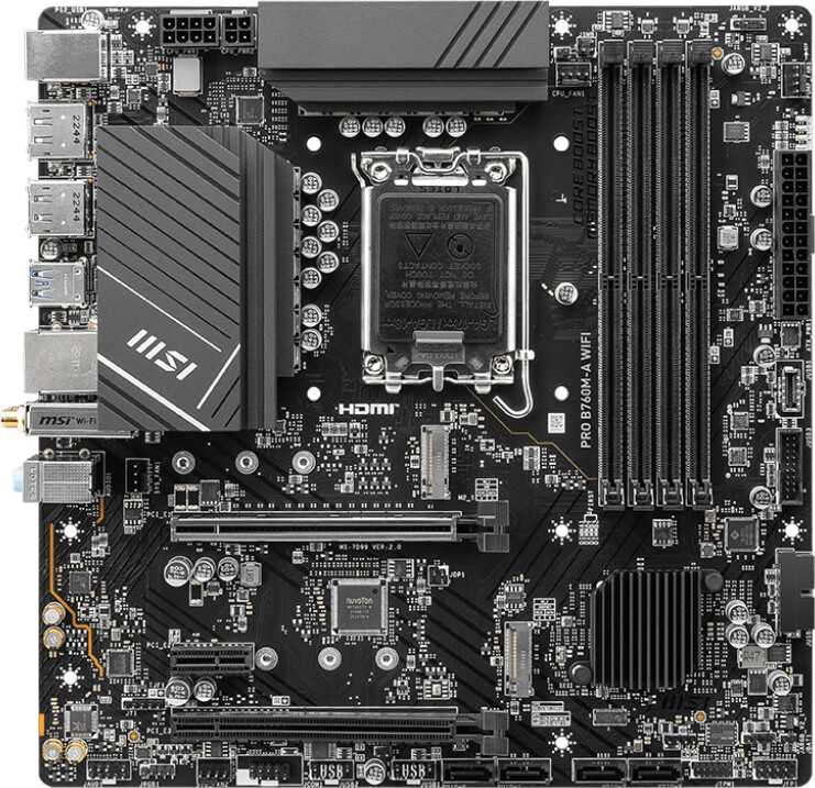 MSI B760 B760 GAMING PLUS WIFI Carte Mère, ATX - Pour Processeurs Intel  Core 14e, 13e & 12e Génération, LGA 1700 - DDR5 Memory Boost 6800+MHz/OC,  Slots PCIe 4.0 x16, Slots M.2