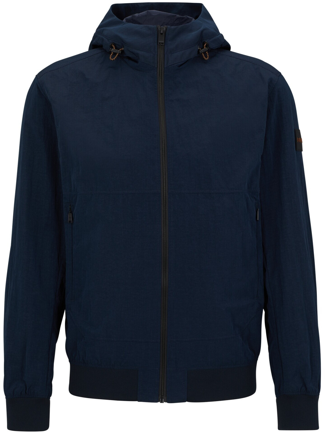 HUGO BOSS - Hooded Windbreaker -  Blue