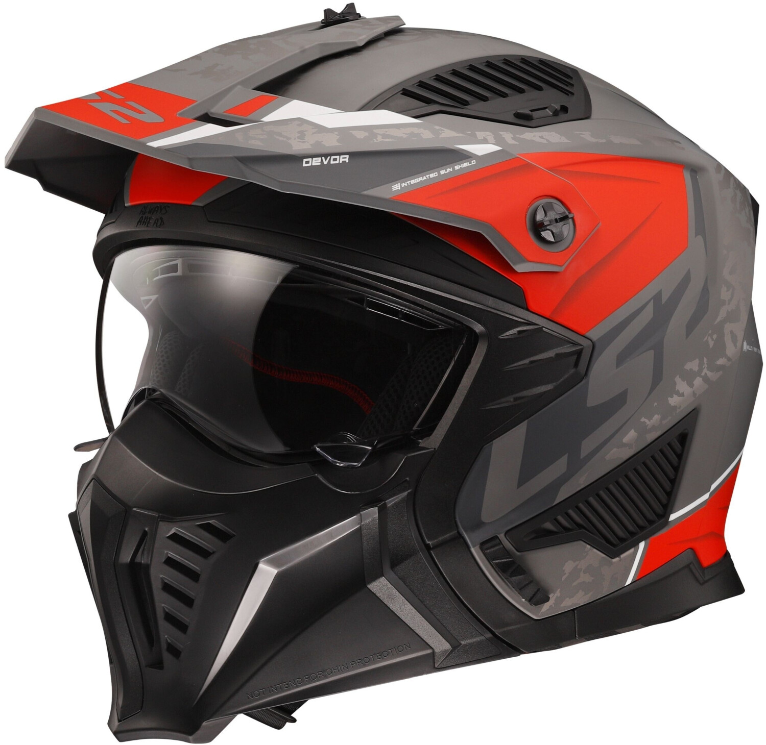 LS2 OF606 Drifter Devor mat titane/rouge