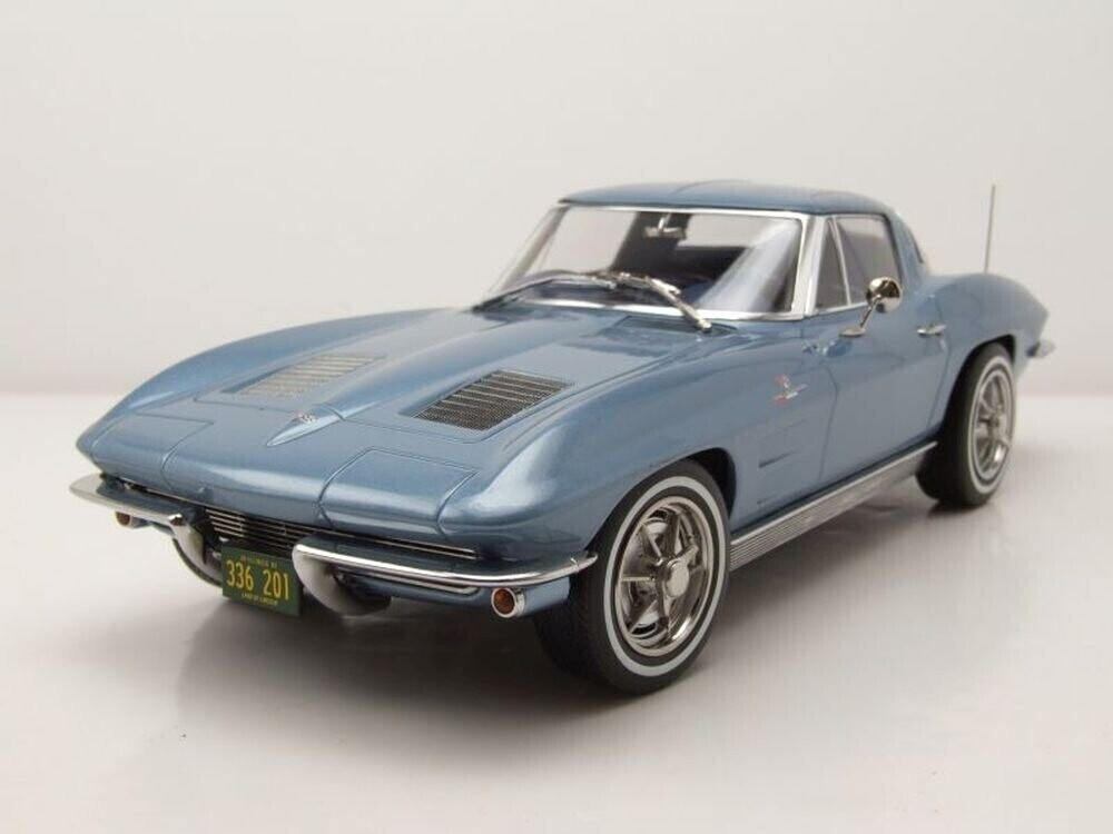 Norev Chevrolet Corvette C2 Sting Ray 1963 light blue metallic