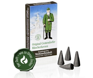 Originale Crottendorfer Räucherkerzen coni di incenso – 10 x 24 Confezione risparmio – Foresta muschio Monti Metalliferi