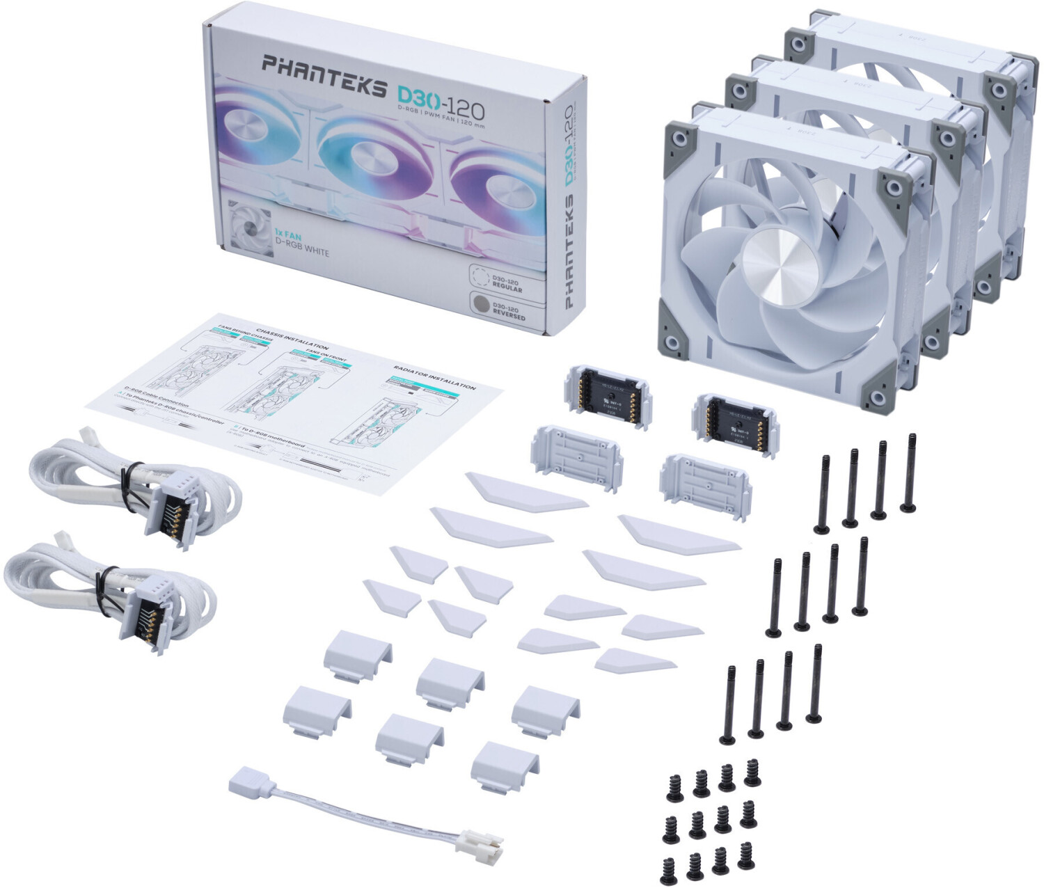 Phanteks PH-F120D30 Reverse White 120mm 3-pack