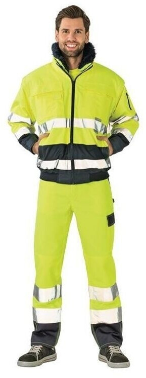 Planam Warnschutz-Comfortjacke M gelb/marine